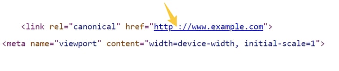 Canonical URL is HTTP