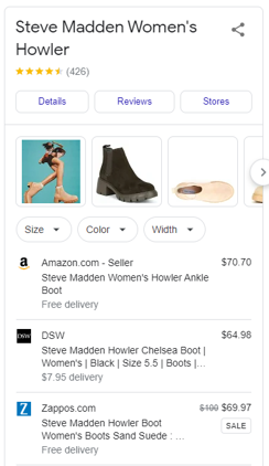 Free Product Listings - SERP Feature Example