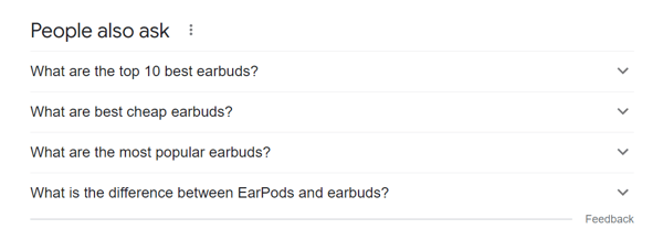 People Also Ask Earbuds