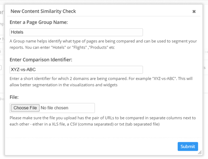 Similar Content Checker acceptable   up