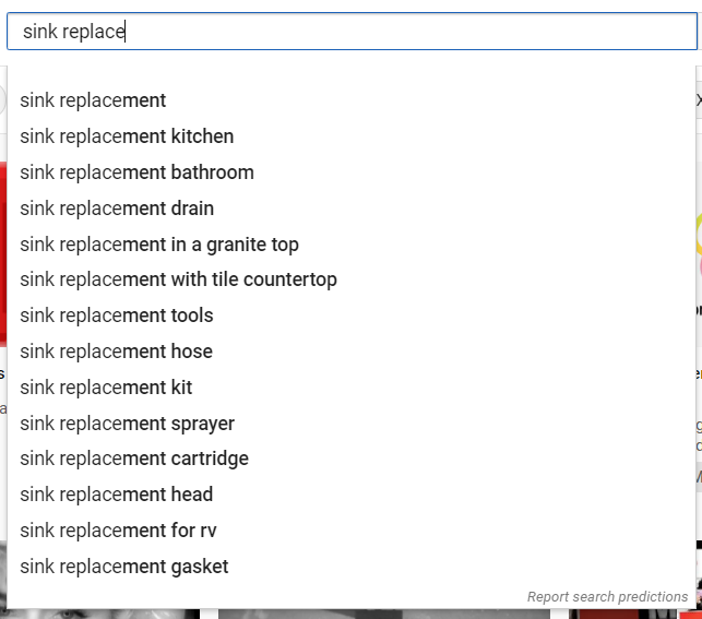 Sink Replacement Youtube Query